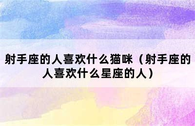 射手座的人喜欢什么猫咪（射手座的人喜欢什么星座的人）