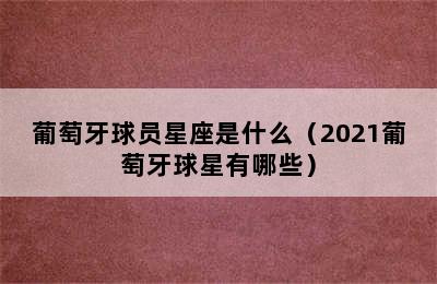 葡萄牙球员星座是什么（2021葡萄牙球星有哪些）