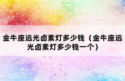 金牛座远光卤素灯多少钱（金牛座远光卤素灯多少钱一个）